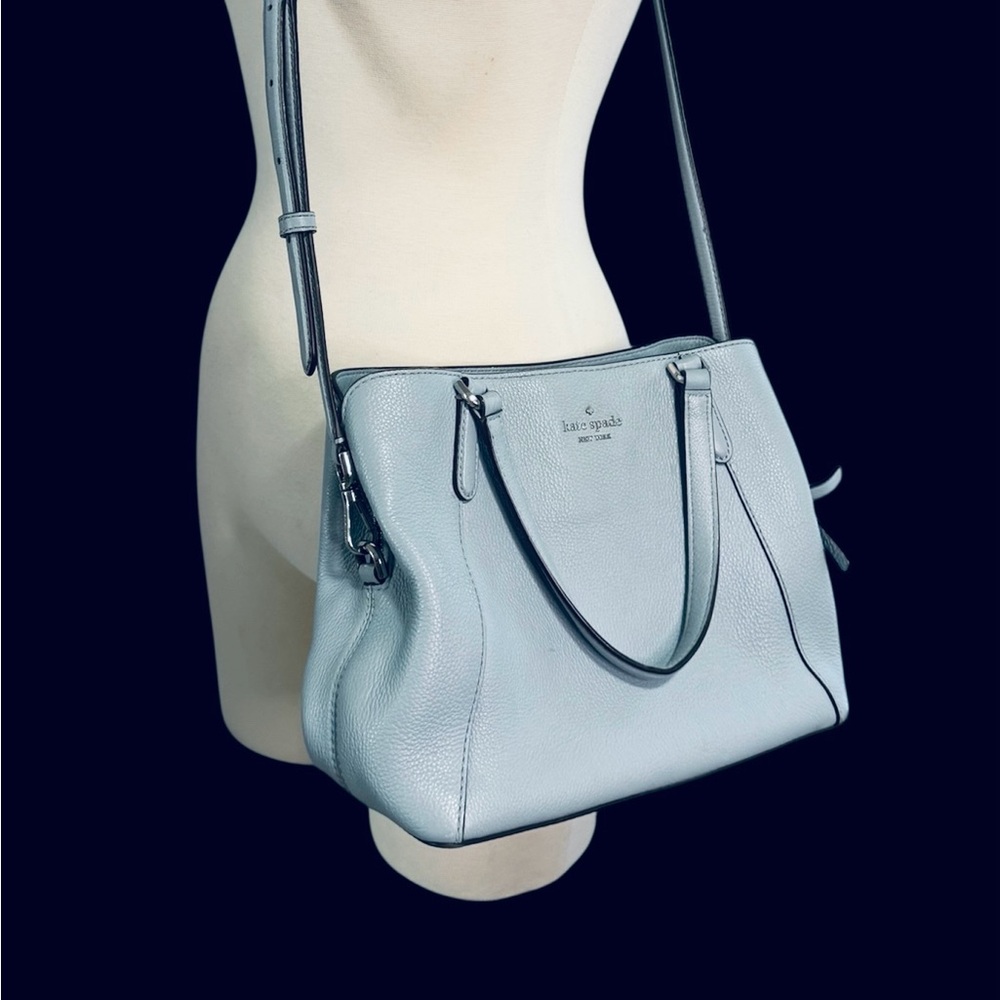 Kate Spade Jackson medium triple compartment satchel in powder blue